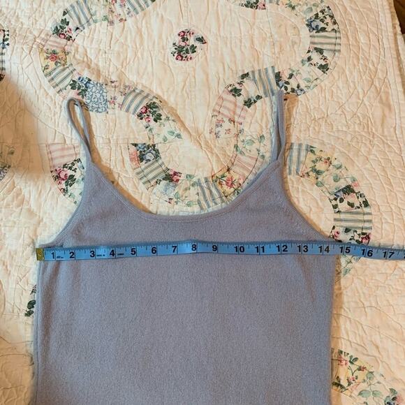 ITALIAN CASHMERE BLUE CAMI CAMISOLE TANK TOP - Picture 3 of 5